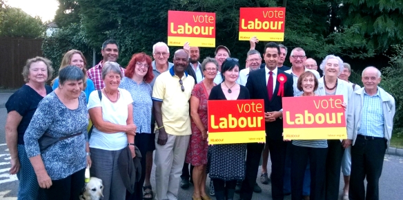 With Labour Party activists in Harborough